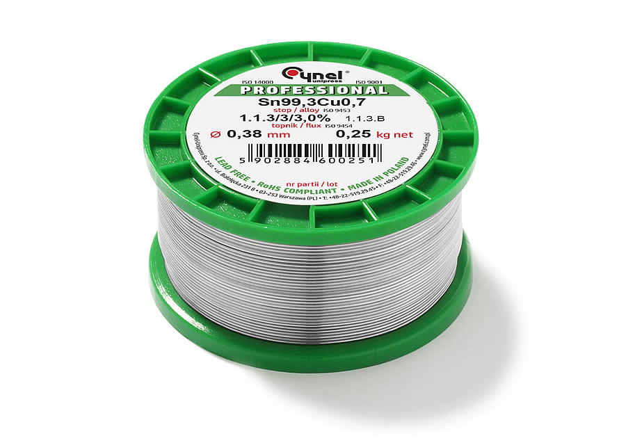 Sn99,3Cu0,7 1.1.3 - 0,38mm - 250g