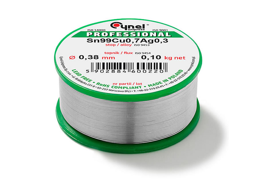 Sn99Cu0,7Ag0,3 - 0,38mm - 100g