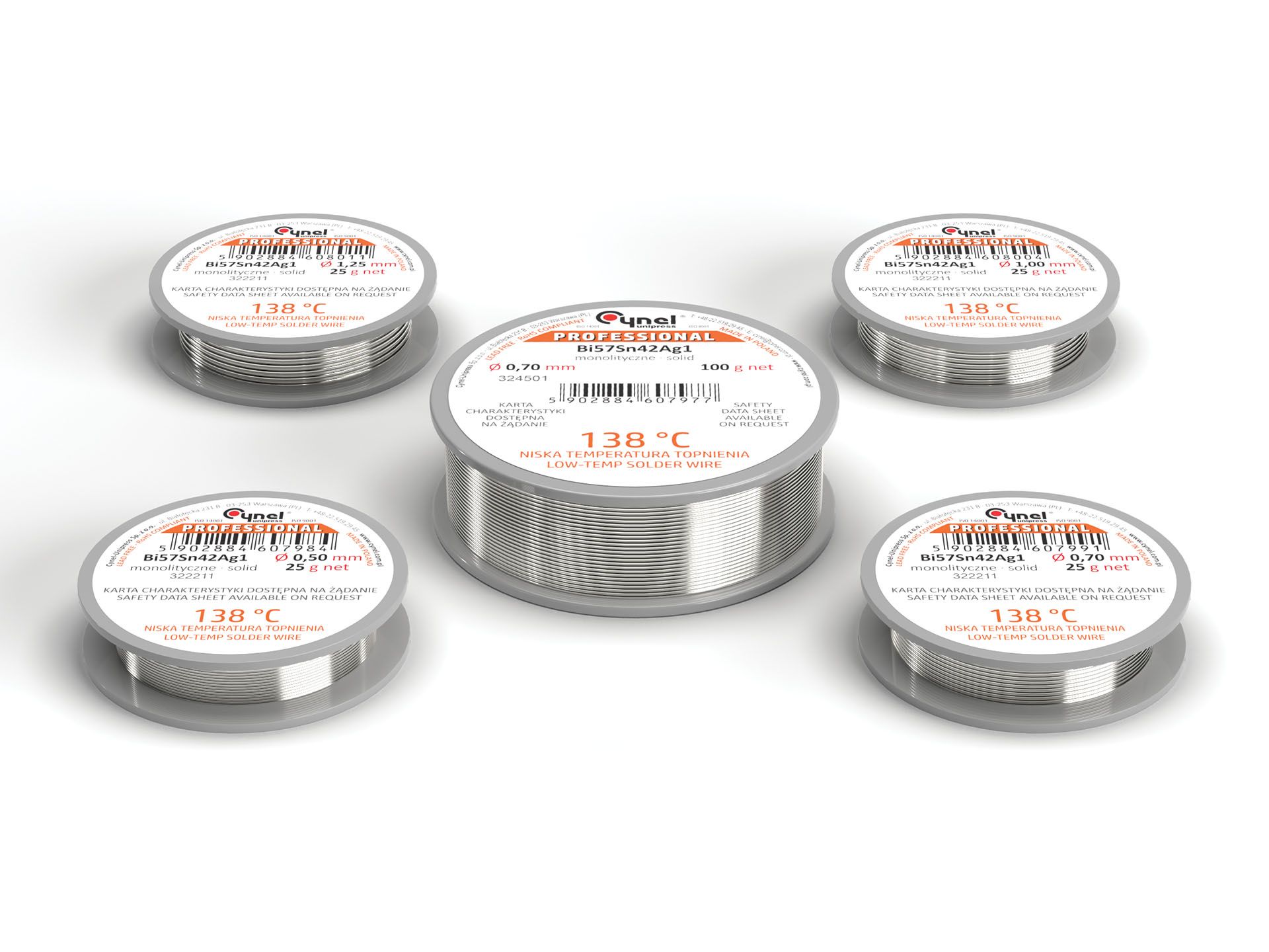 138&deg; Low temperature solder wire